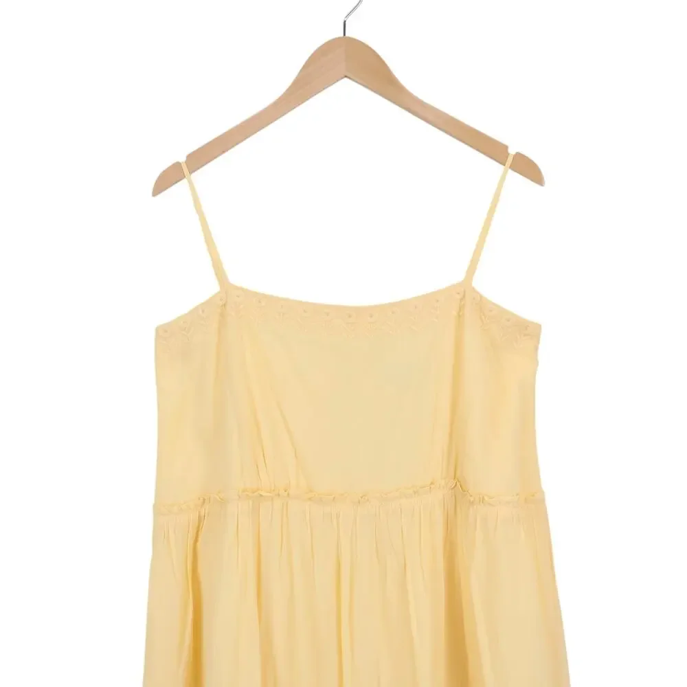 J.Crew Sorrento Dress Cotton Voile Banana Cream Yellow Size Medium NWT - Picture 3 of 8